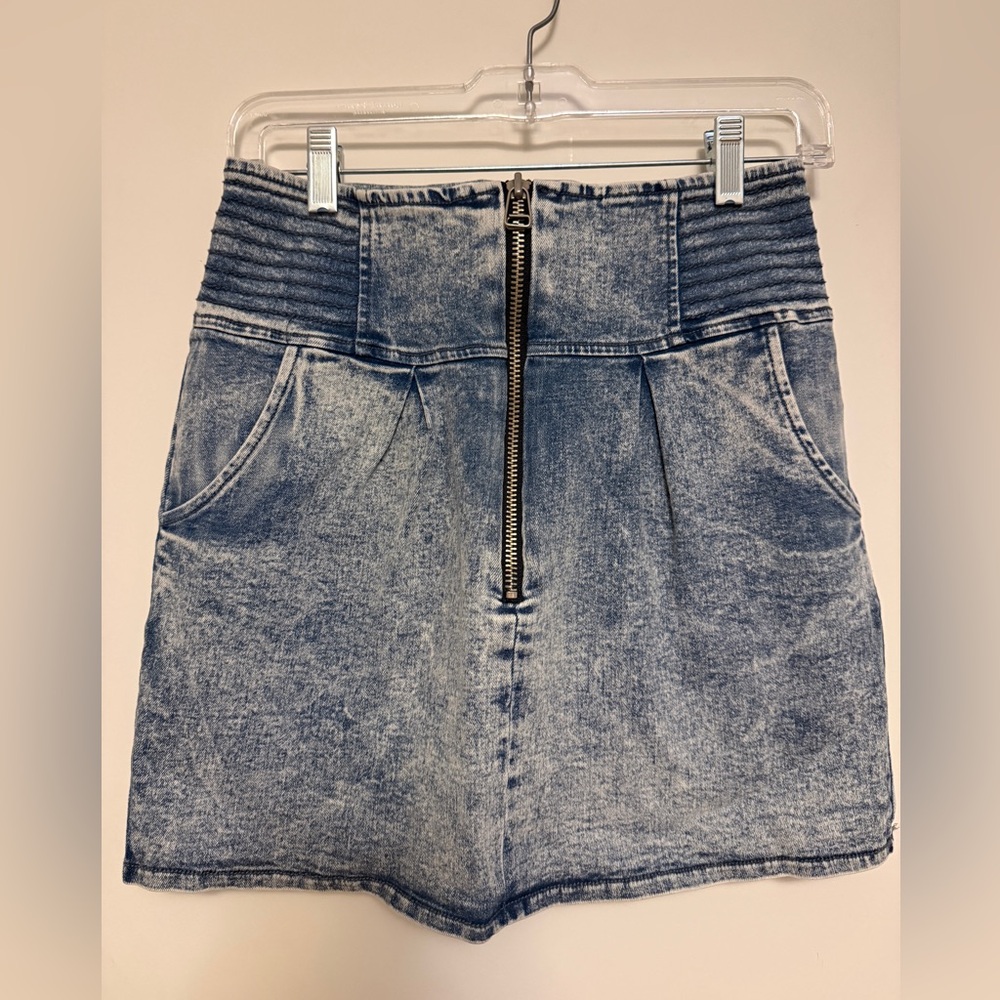 Chic Blue Denim Pencil Skirt M